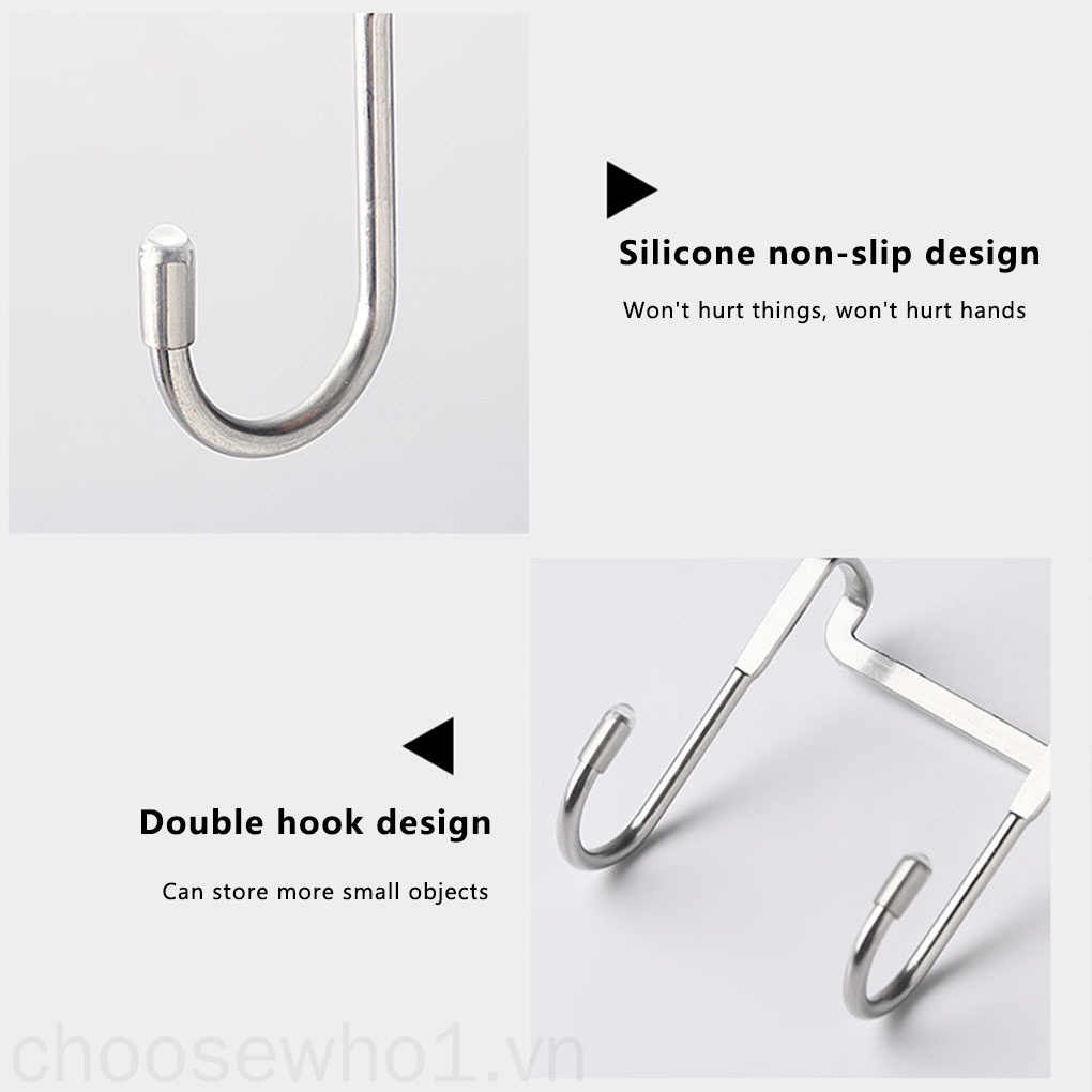 Móc treo đồ hình chữ S bằng thép không gỉ 304 tiện dụng cho nhà bếp/ nhà tắm