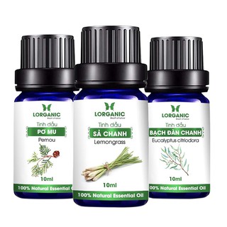 [FREE SHIP 50K] Combo 3 chai tinh dầu pơ mu + bạch đàn chanh + sả chanh (10ml x3)