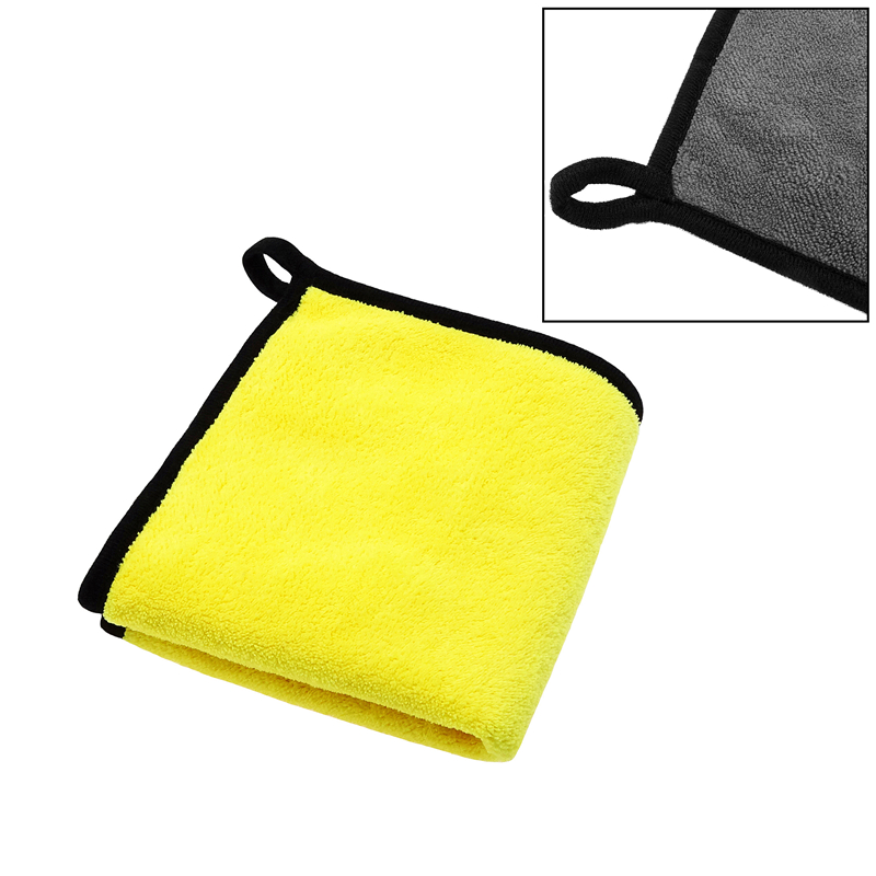 1 Chiếc Dày Khăn Rửa Xe Cực Mềm Microfiber San Hô Nhung Vải Hai Mặt Khăn Vệ Sinh Ô Tô Để Bảo Trì Ô Tô
