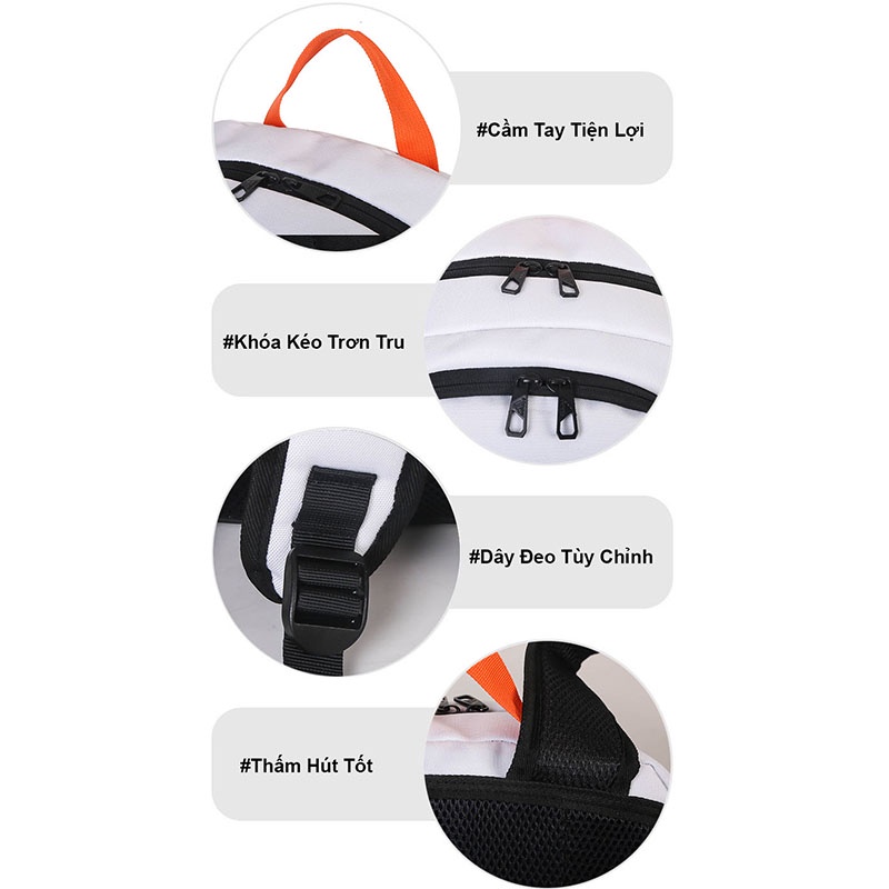 Balo nam nữ du lịch ZAJA chất liệu vải dù thời trang đi học đeo vai đựng laptop cao cấp