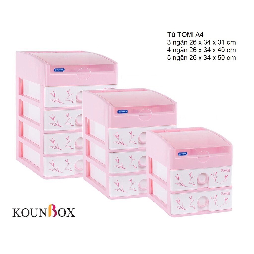 Tủ Nhựa TOMI A4 Duy Tân 3-4-5 Ngăn Tiện Lợi Văn Phòng