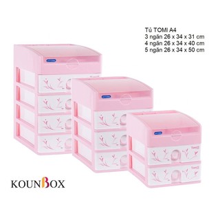 Tủ Nhựa TOMI A4  Duy Tân 3-4-5 Ngăn Tiện Lợi Văn Phòng