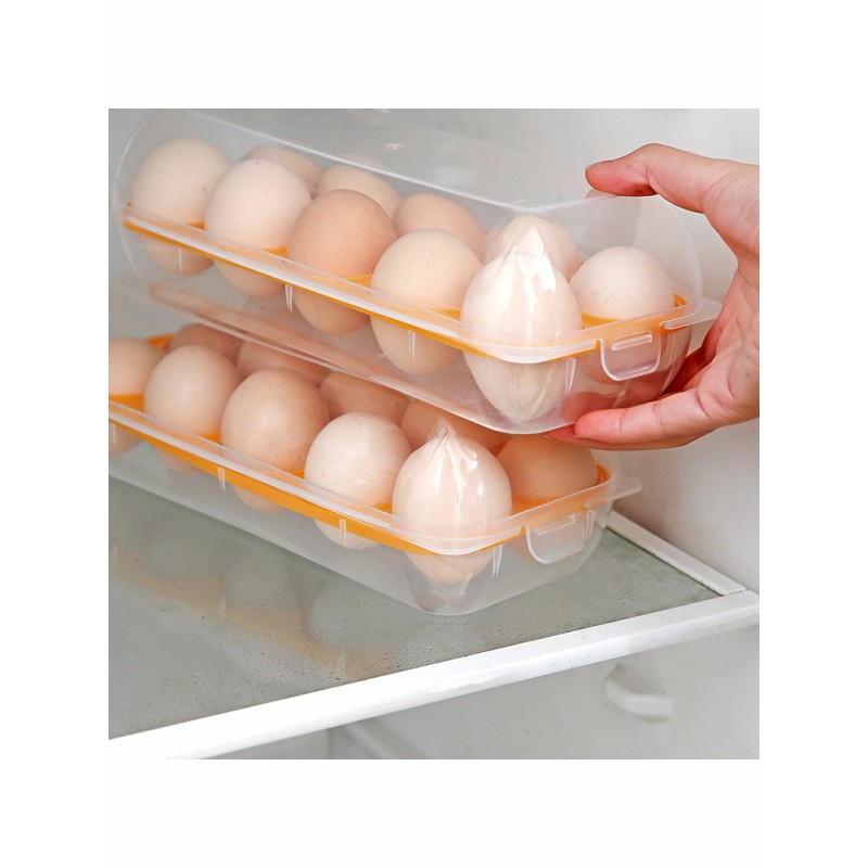 Khay đựng trứng 10 ngăn có nắp đậy - Hàng Nhật nội địa