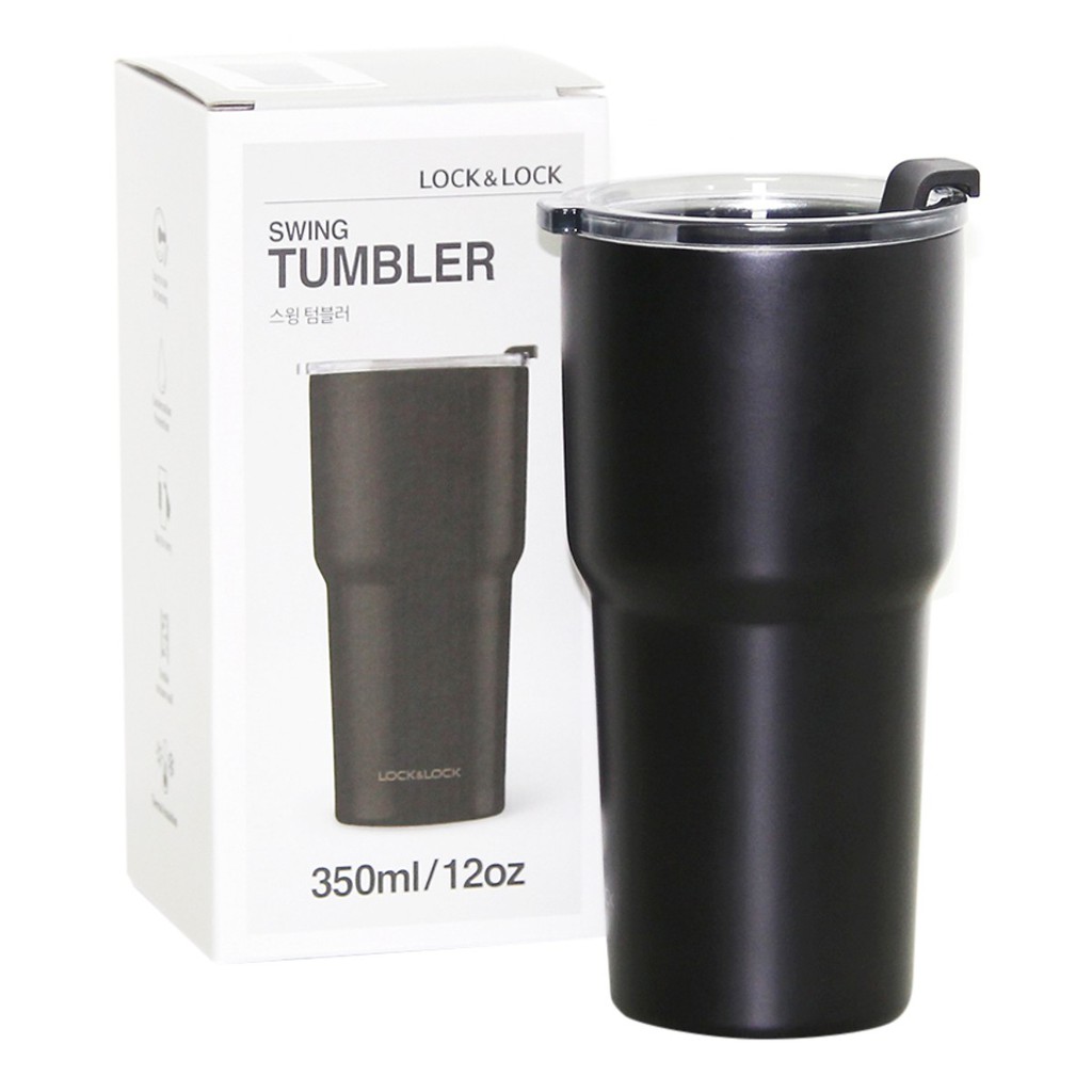 Ly Giữ Nhiệt Lock&Lock Swing Tumbler LHC4179BLK - 350ml - Đen