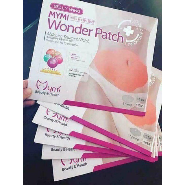 Hộp 5 Miếng Dán Tan Mỡ Bụng MYMI WONDER PATCH Từ Hàn Quốc Giúp Bạn Có Vòng Bụng Nhỏ Gọn