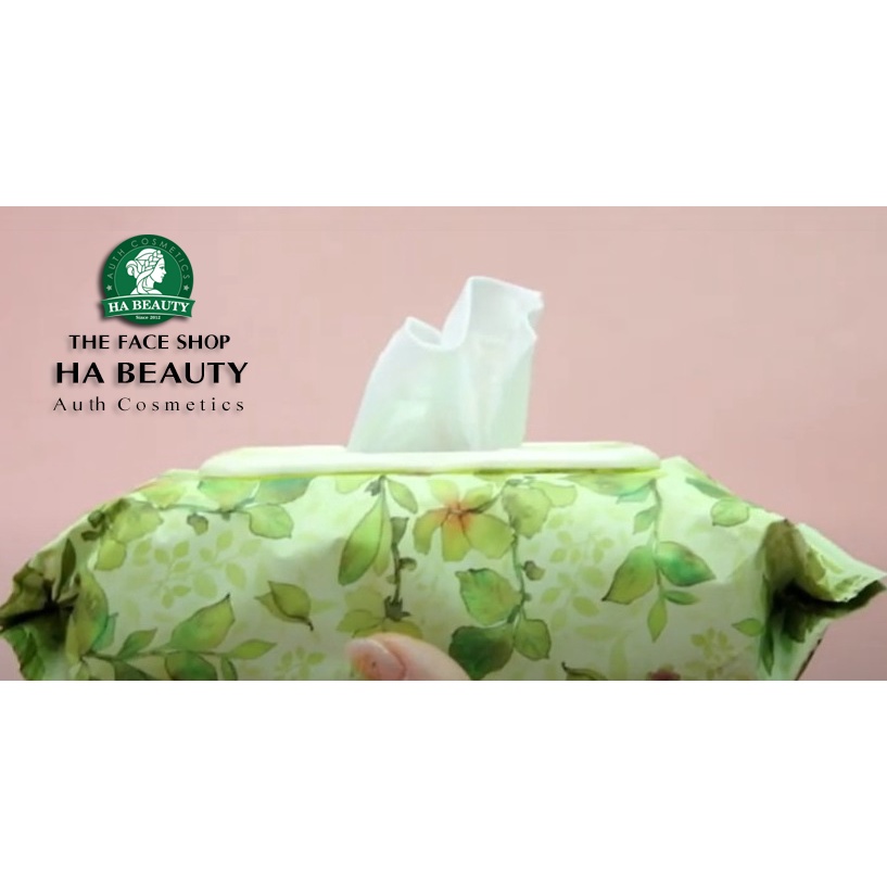 Khăn giấy tẩy trang làm sạch dịu nhẹ cho da chiết xuất thiên nhiên an toàn The Face Shop Herb Day Cleasing Tissue 20ea