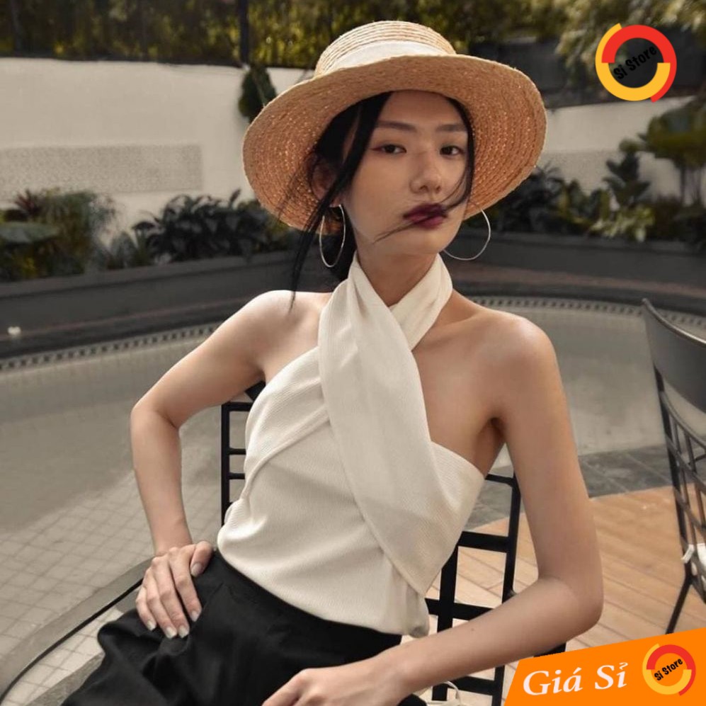 Áo Yếm Cổ Đắp Chéo (TRẮNG)