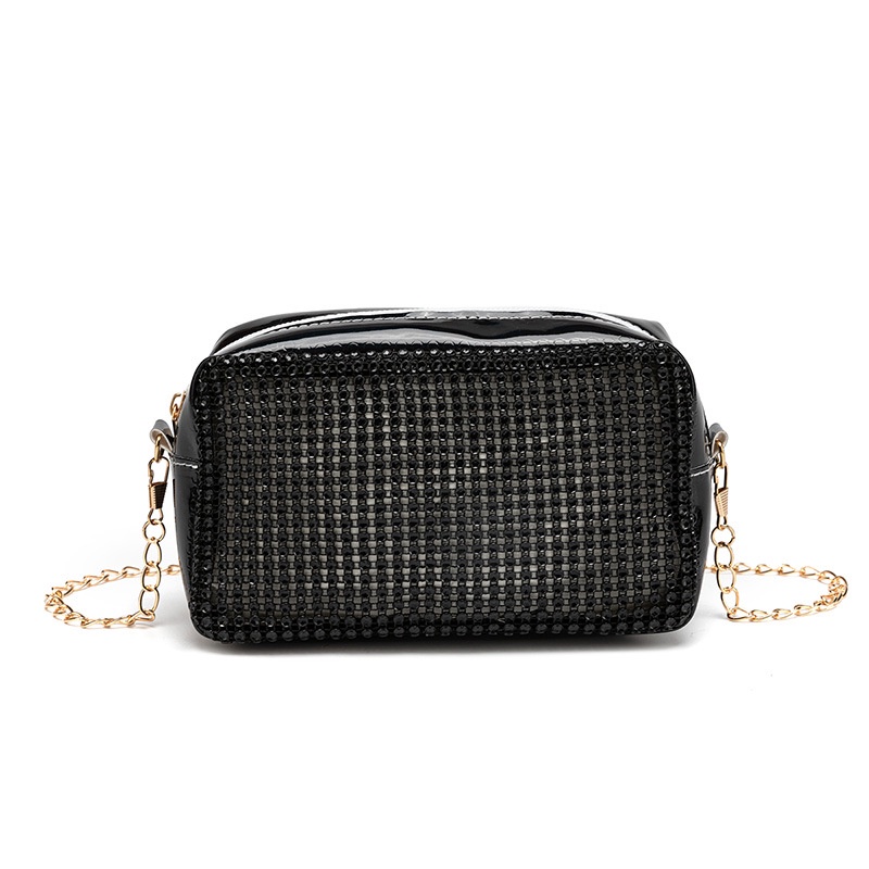 Túi Đeo Vai Hình Vuông Cỡ Nhỏ Màu Laser Lấp Lánh Cho Nữ