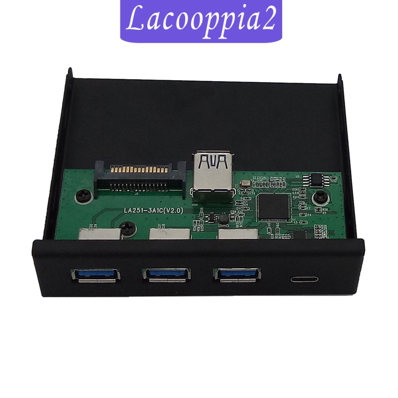 [LACOOPPIA2] USB 3.0 3.5&quot; 4-Port Interface Hub Front Panel Hub Expansion Board Card 6Gbps