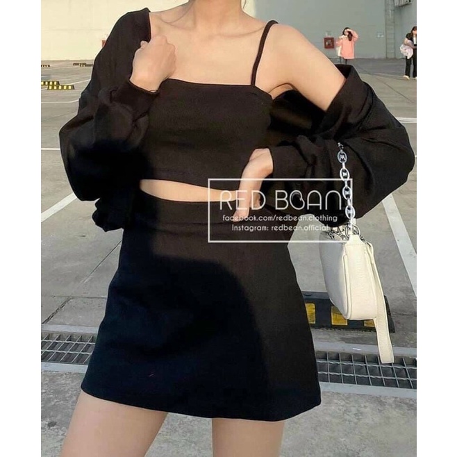 Sét Váy Ôm  Kèm Áo Khoác Ngoài 3 Màu Siêu Cute Hàng Hot Trend Chất Đẹp