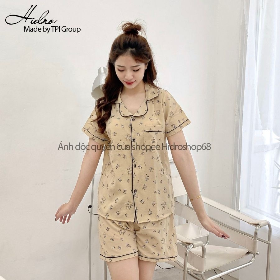 Bộ Ngủ Pijama Mặc Nhà Cộc Tay Chất Đũi Xốp Thoáng Mát Thấm Hút Mồ Hôi Siêu Tốt Họa Tiết Dễ Thương