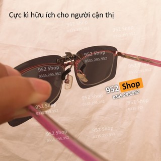 Kính râm kẹp cận thị form vuông