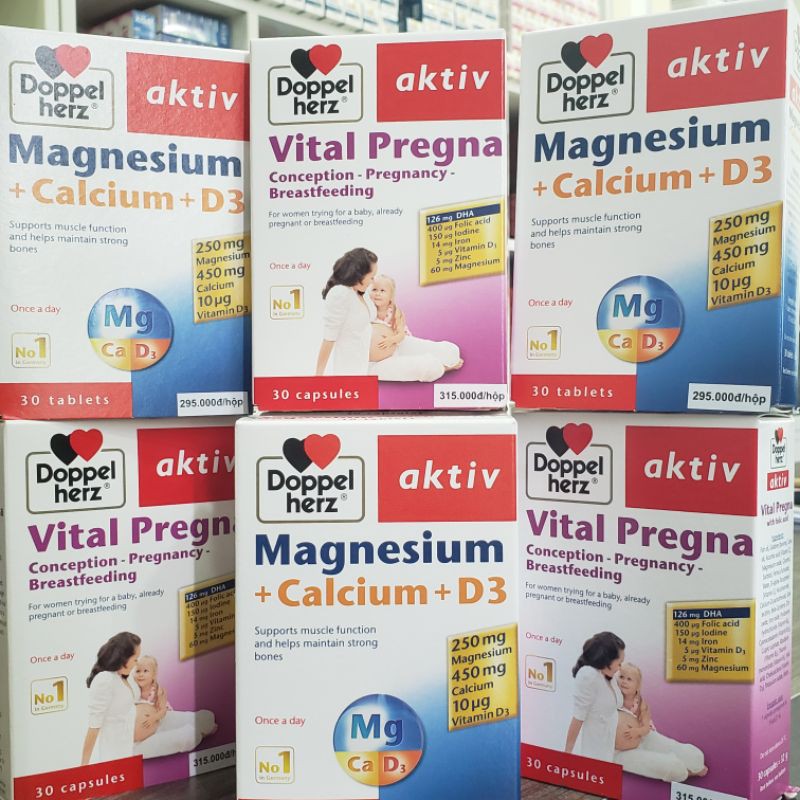 Viên uống bổ sung Canxi phòng ngừa loãng xương Doppelherz Magnesium hàng nhập khẩu Đức | BigBuy360 - bigbuy360.vn