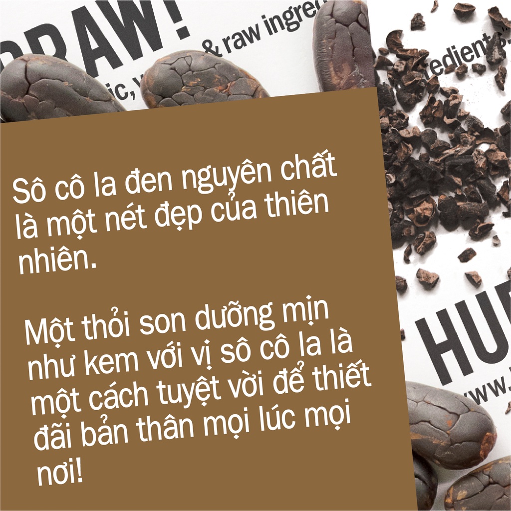 Son dưỡng môi Hurraw! Balm - Hương sô cô la 4.8g/.17oz