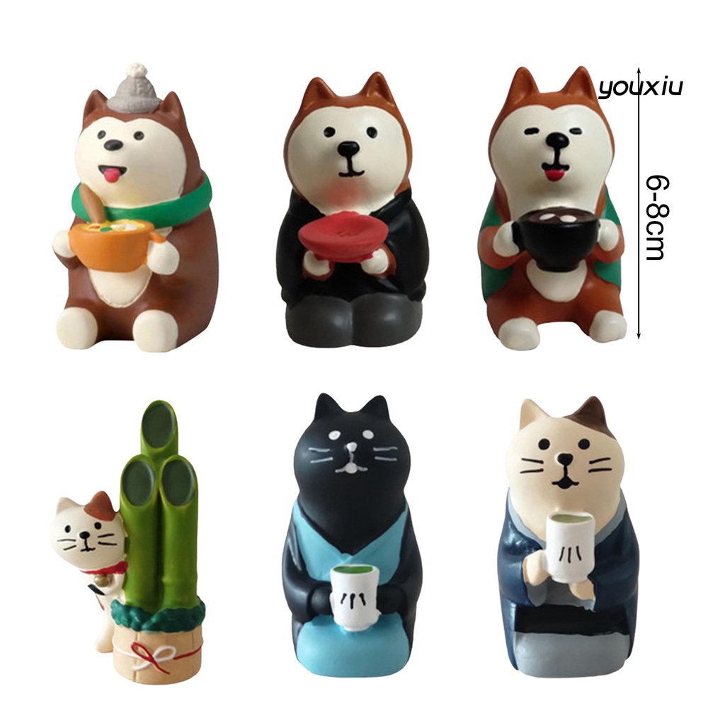 Mô Hình Mèo Zakka Mini Đáng Yêu Trang Trí Nhà Cửa