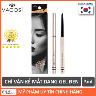 Chì Vặn Kẻ Mắt Dạng Gel Vacosi Styling Twist Liner 5ml (Đen)