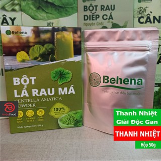 Bột Rau Má Behena - Giúp Thanh Nhiệt Giải Độc - Hỗ trợ tiêu hoá, chống viêm dạ dày (Hộp 50gr)