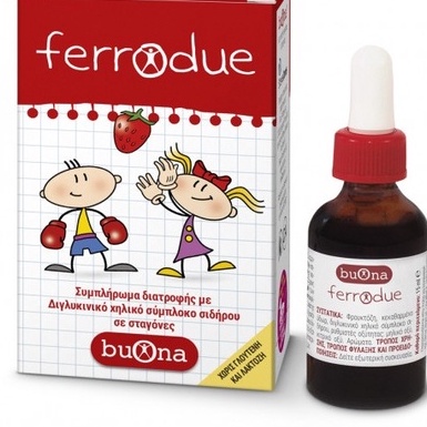 Buona Ferrodue - Bổ sung sắt hữu cơ và hỗ trợ giảm nguy cơ thiểu máu cho trẻ sơ sinh và trẻ nhỏ (15ml)