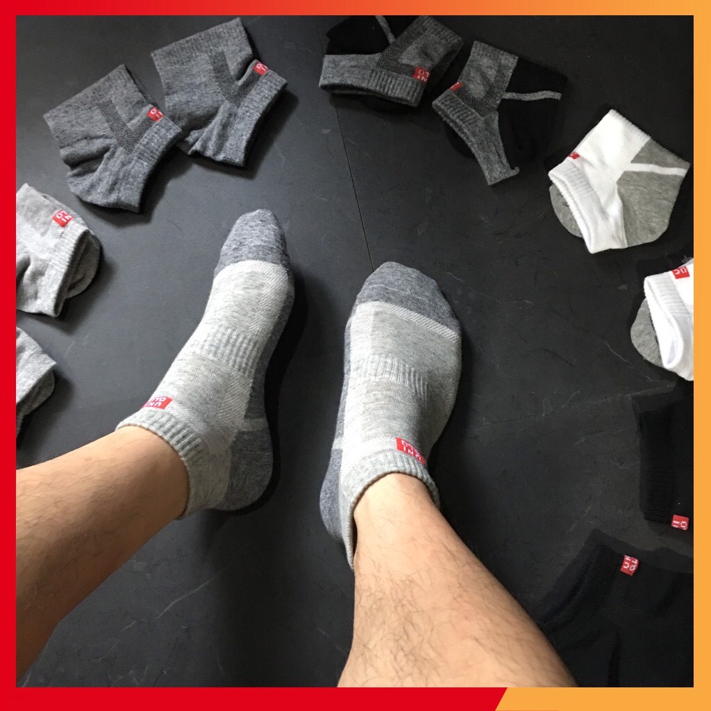 COMBO 10 Tất Nam Cổ Ngắn, Vớ Nam Hàng Dày Đẹp Chất Cotton Mềm Mại Chống Hôi Chân