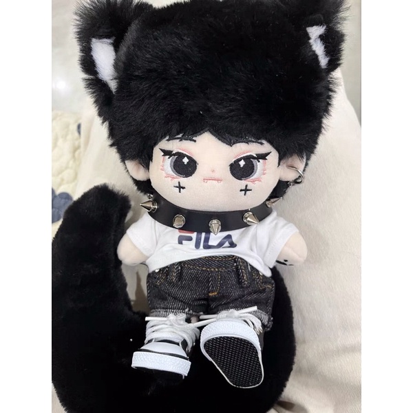Doll 20cm Thời Mặc Chú Mèo Đen Đáng Yêu