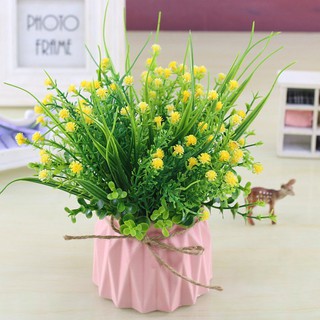 Chậu hoa baby nhân tạo để bàn, decor góc học tập, kệ tủ, kệ sách trang trí nhà cửa S-102