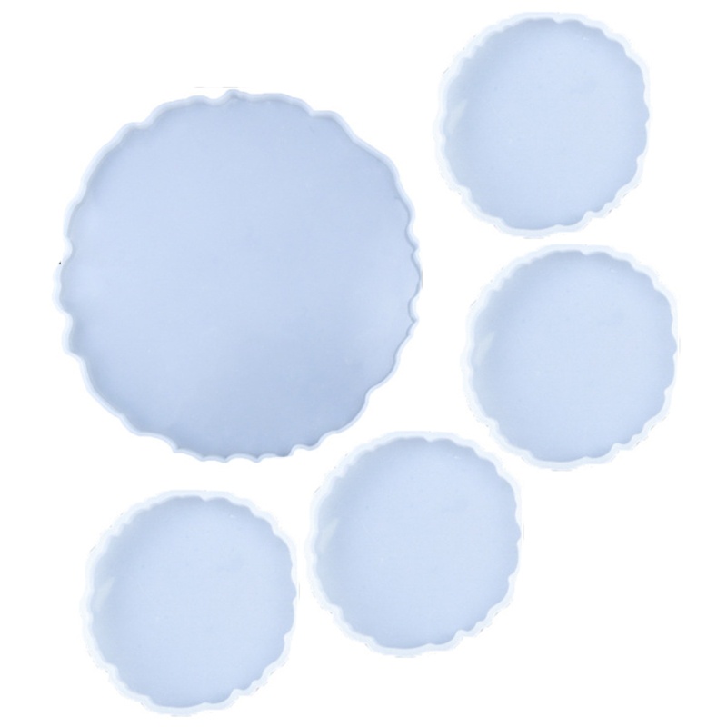 Set 5 khuôn silicone làm đế lót ly DIY tiện dụng