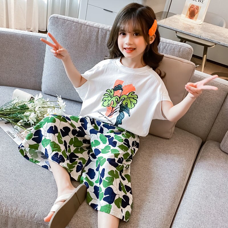 Bộ Trang Phục Hai Mảnh Áo Quần Thời Trang Phương Tây Cho Bé Gái 2021 Mới