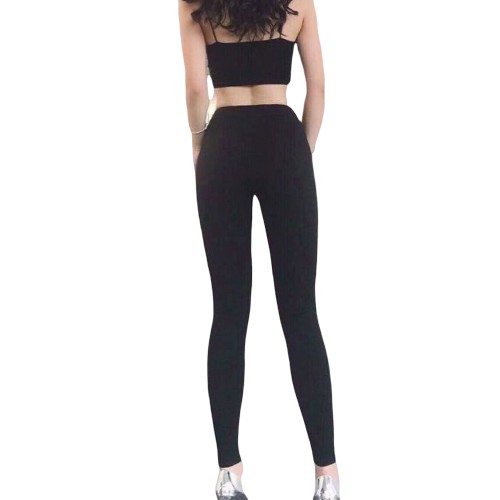 Quần legging nữ luperi dáng dài cạp cao chất liệu cotton co giãn dáng ôm phong cách hàn quốc