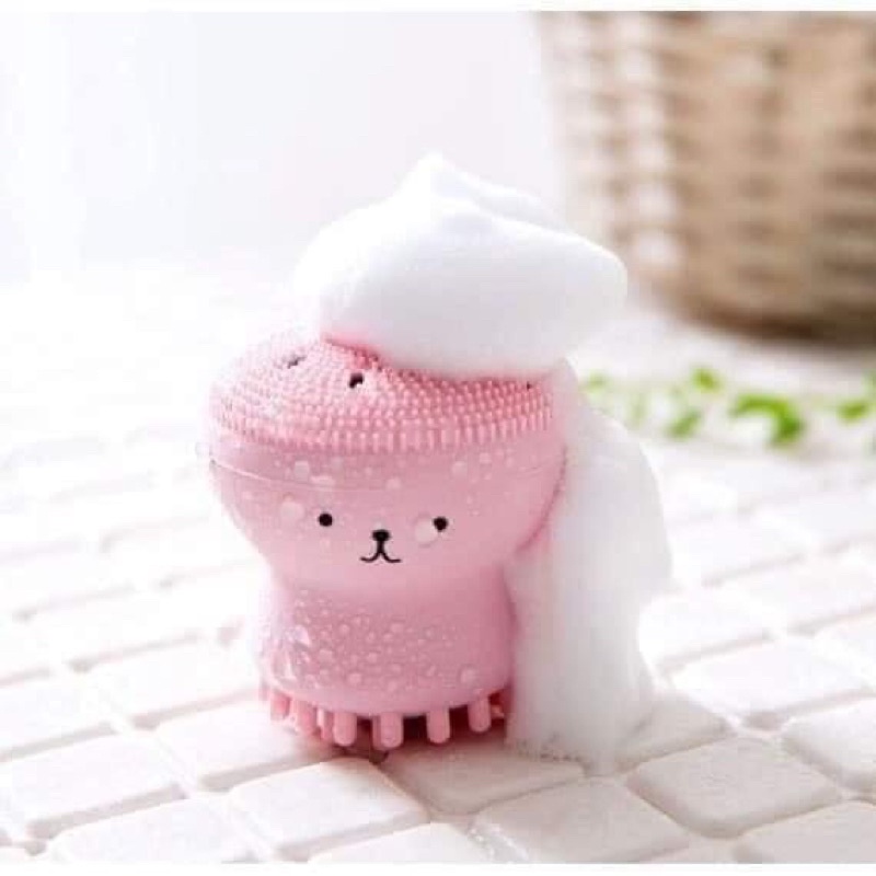 Cọ rửa mặt , massge mặt hình bạch tuộc