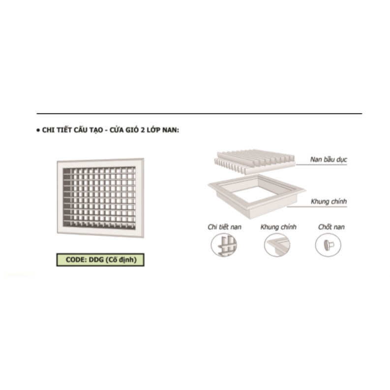Cửa gió bầu dục 2 lớp, miệng gió bầu dục 2 lớp 200x200,300x300mm