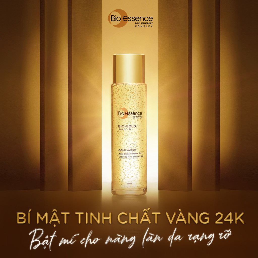 Combo 2 Nước dưỡng ngăn ngừa lão hóa vàng 24k Bio-Gold Bio-Essence 150ml/chai