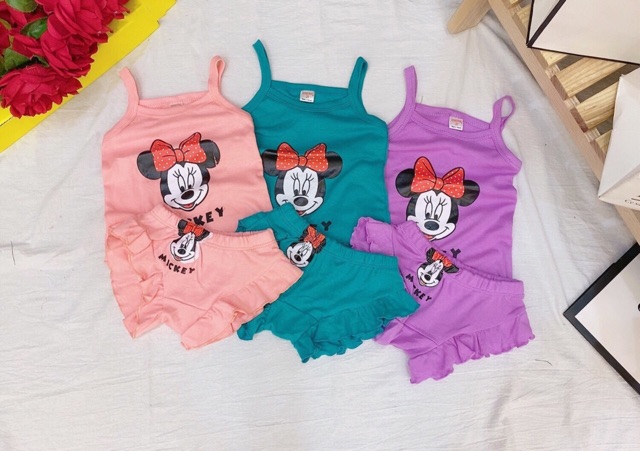 Set 2 dây chip Mickey cho bé gái