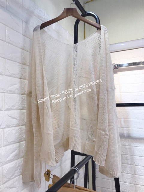 Áo cadigan len mỏng lưới, Khoác len mỏng phong cách Hàn Quốc AS6502 - NhiNhi Shop | BigBuy360 - bigbuy360.vn