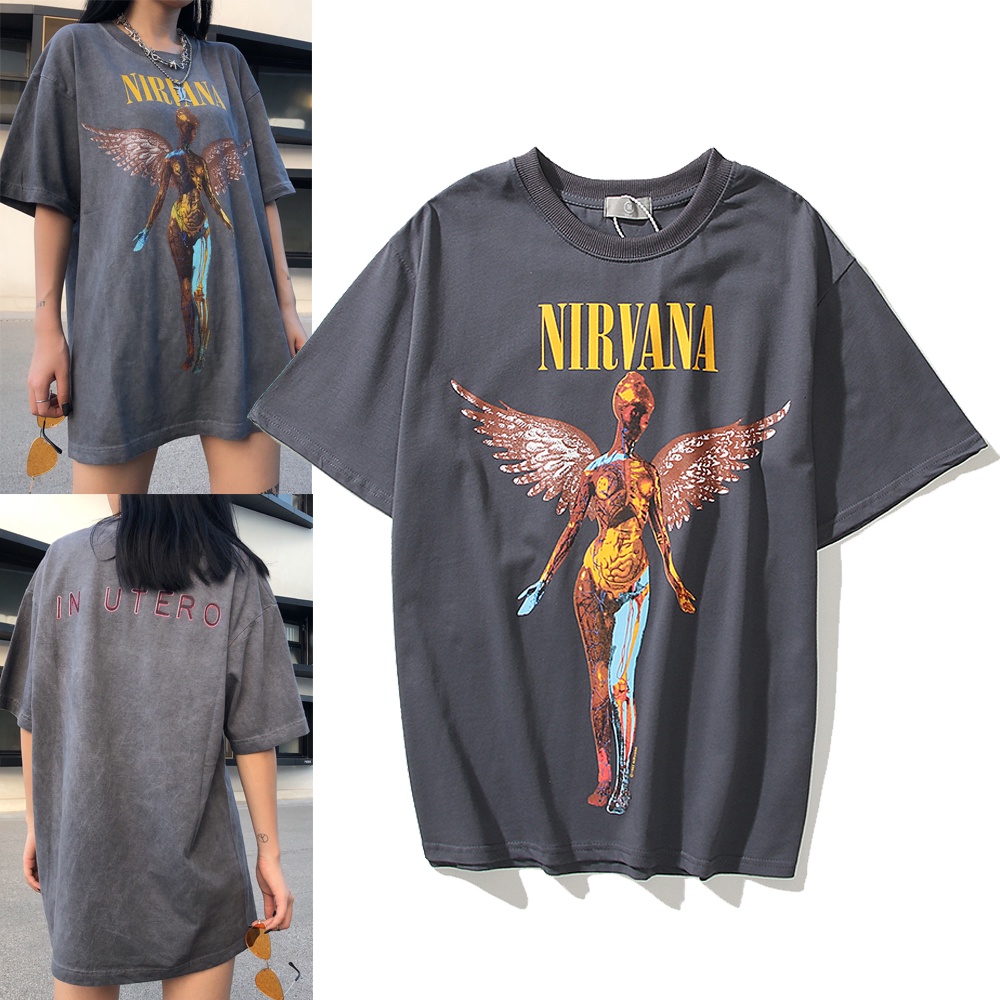 Áo T-SHIRT NIRVANA form rộng Oversize chất liệu Cotton