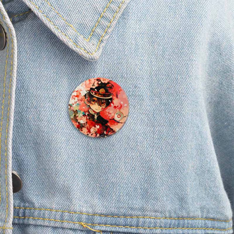 Ghim cài áo họa tiết hoạt hình Hanako-Kun bằng kim loại để trang trí quần áo/balo