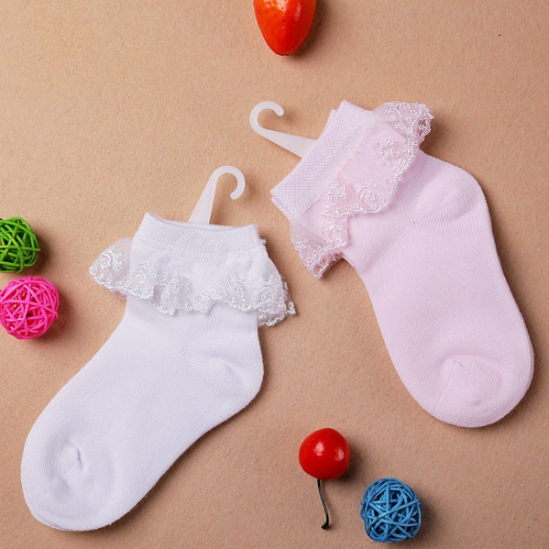 Vớ cotton kiểu dáng công chúa xinh xắn dành cho bé gái