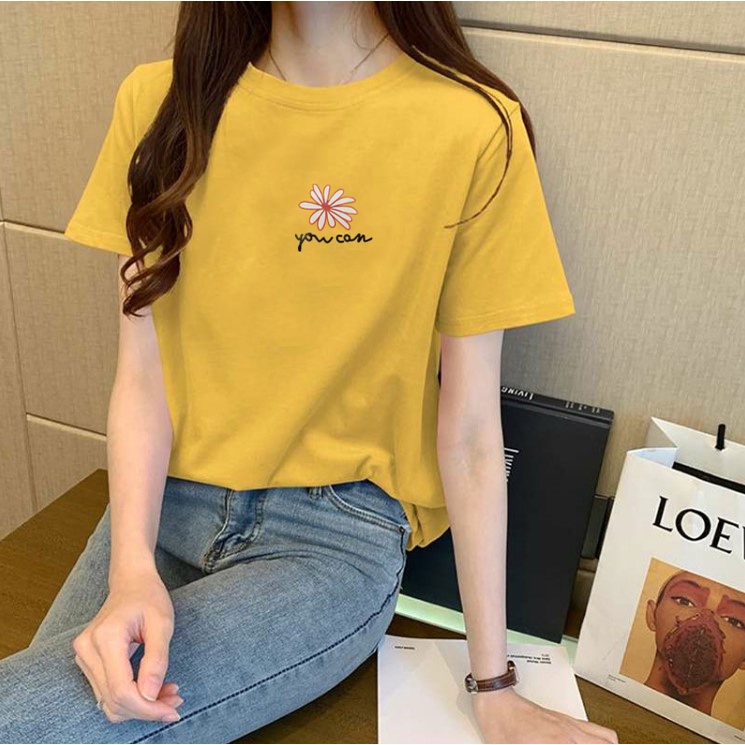 Korean version of loose fashion print trend short-sleeved T-shirt woman