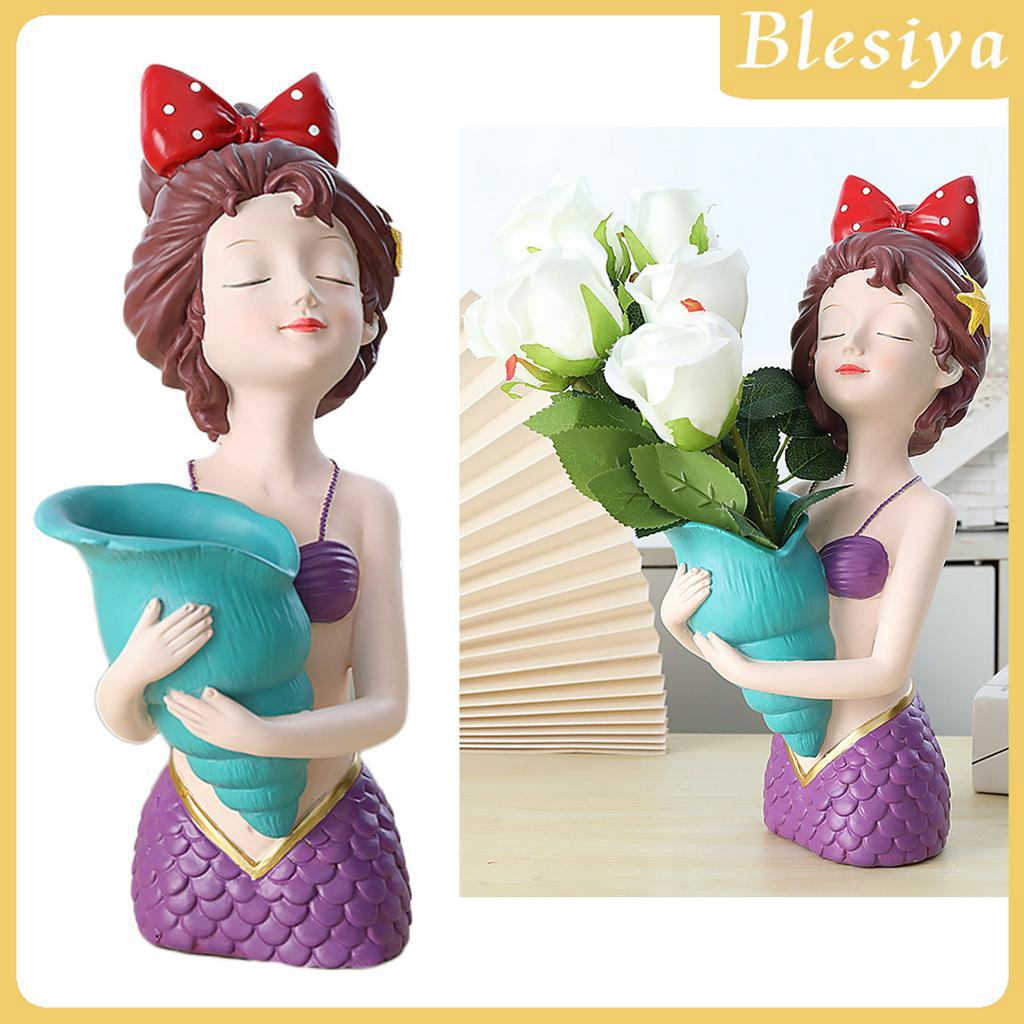 (Hàng Mới Về) Bình Hoa Trang Trí Nội Thất Hình Cô Gái Xinh Xắn