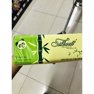 Khăn giấy lụa Silkwell 3 lớp 160 tờ {giấy tre không tẩy}