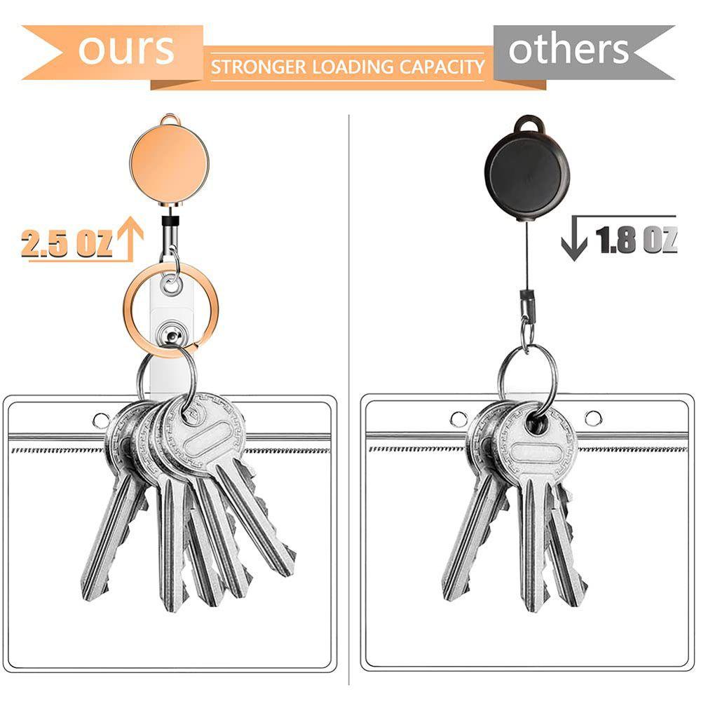 Dây Kẹp Giữ Thẻ ID / Huy Hiệu Bằng Silicon Có Thể Thu Gọn Tiện Dụng Giá Đỡ