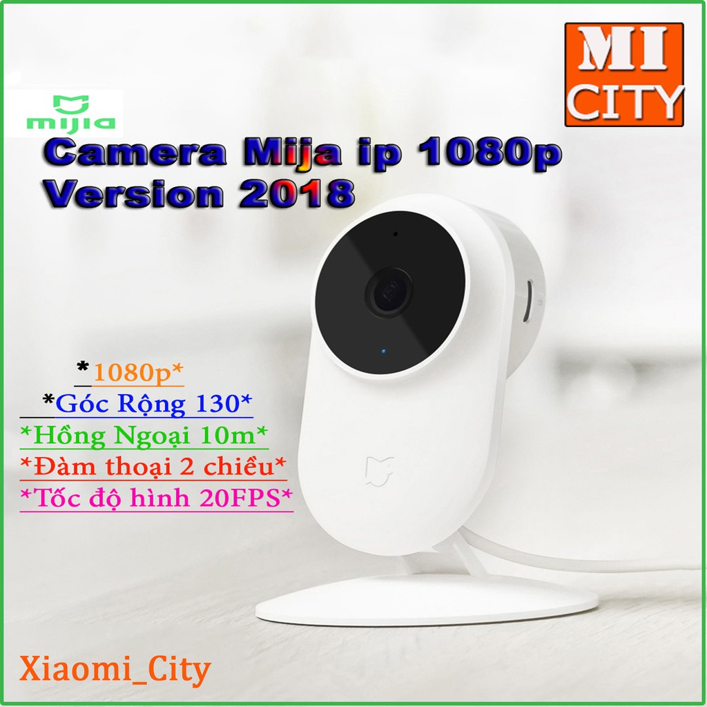 Camera giám sát IP Xiaomi Mijia độ phân giải 1080p góc nhìn 130 độ v2018 | BigBuy360 - bigbuy360.vn