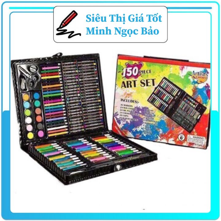 Set Hộp Màu, Bộ Màu Đa Năng, Hộp Bút Chì Màu, Bút Vẽ Bộ Màu Đa Năng 150 Chi Tiết Cho Bé Yêu