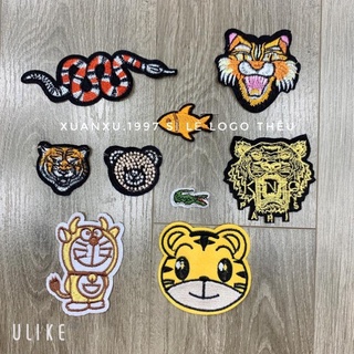 Sticker . logo thêu các con vật