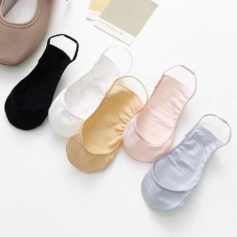 Vớ Cotton Cổ Thấp Màu Trơn Chống Trượt Thời Trang Cho Nữ