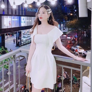 Đầm xếp li eo 2 màu (kèm hình thật)