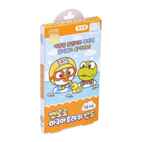 Băng keo cá nhân không thấm nước Pororo Acrinol Aqua Fresh Band (16 miếng/hộp)