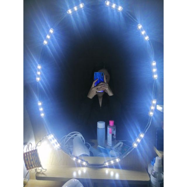 Bộ đèn led gắn gương trang điểm, chuỗi led 12V trang trí gương tủ bếp siêu sáng