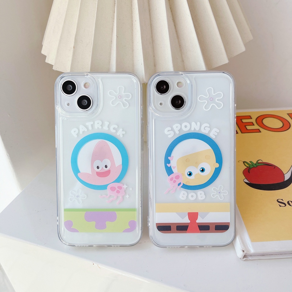 Ốp Điện Thoại TPU Hình SpongeBob Hoạt Hình Mới Cho iPhone11 xs max 7P/8Plus/12pro/13/pro max
