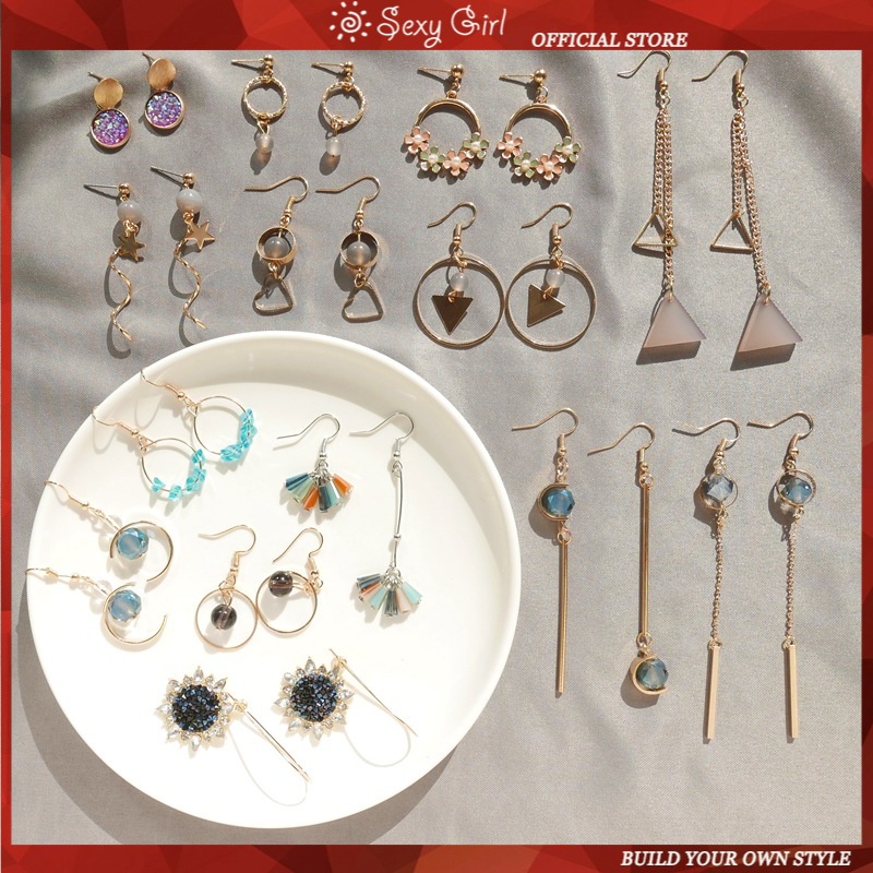 Khuyên Tai Hình Học Đơn Giản Thời Trang Hàn Quốc Quyến Rũ Cho Nữ