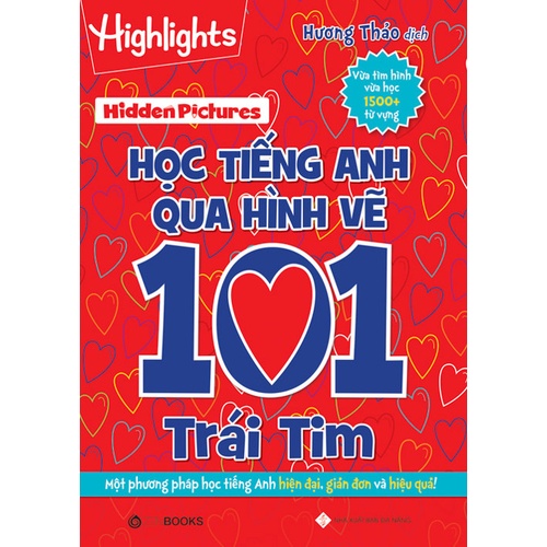 Sách - Hidden Pictures – Học tiếng Anh qua hình vẽ 101 trái tim - Tác giả: Highlights